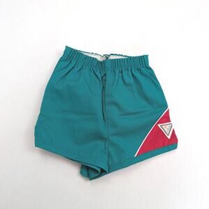 Vintage Wrangler Shorts Children's Sz 5 Teal Colorblock 80s Track